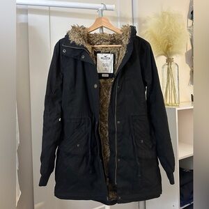Faux Fur-Lined Parka Jacket